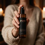 Cashmere Woods Spray Aromatizante ambientando una sala cálida, creando una atmósfera de lujo íntimo