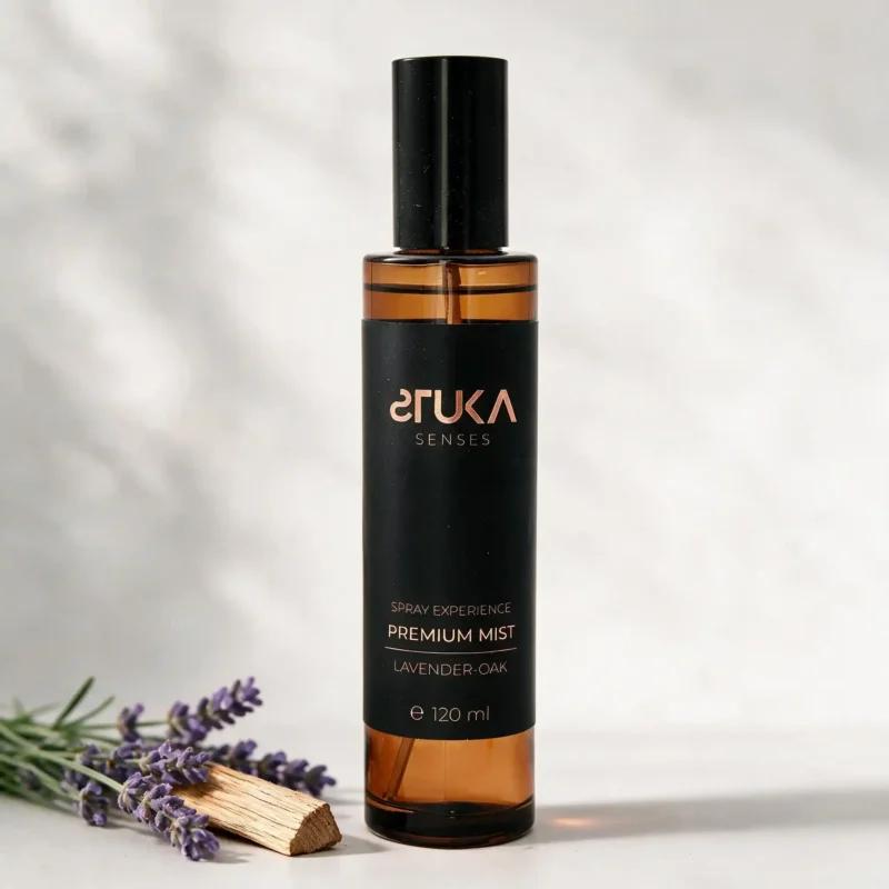 Lavender Oak Spray Aromatizante Premium 120 mL sobre fondo blanco