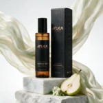 Pear & Jasmine Spray Aromatizante Premium con su caja de presentación, diseño fresco y floral